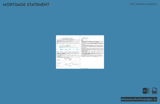Hypothekendarlehensabrechnung der Union National Bank (Abu Dhabi, VAE) im Word- und PDF-Format, 8 Seiten, Beispielansicht 3-4